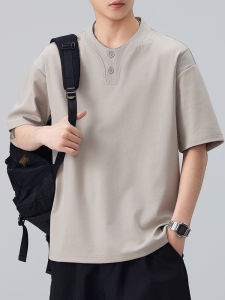 Men Casual Basic Short Sleeve T-Shirt Loose Drop Shoulder Fashion