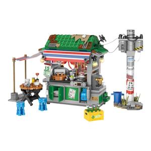 Educational Toy Block Set Hong Kong Street Food Scene 6-12 Years