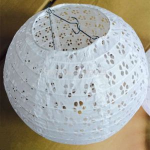 High Quality 1PC White China Round Hollow Paper Lantern Home Birthday Party Wedding Party Events Decoration DIY Lampion Lantern