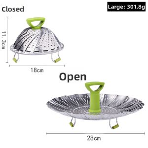 Multi-functional Foldable Stainless Steel Steamer  Household