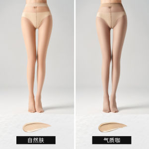 Ultra-Thin Summer Stockings Womens Smooth Leg Appearances Sunscreen Flesh Color Pineapple Patterned Pantyhose No Slip