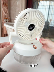 SG【ReadyStock】 Desktop Fan 3 Speed Adjustable Settings 180° Flip Adjustment Flexibility Desktop Fan Humidification Spray Function 800ML Large Tank USB Charging Folding Safety Auto Off