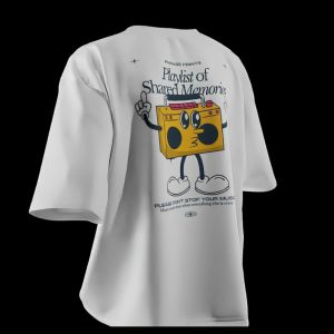 Baju Musik Pria PLAYLIST MEMORIES T Shirt Distro Bandung Phrase Prints