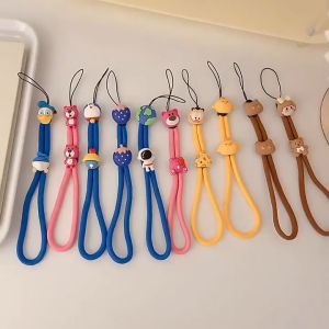 Raimondo Rantai Ponsel Beruang Kecil Kartun Ornamen Gantung Casing Ponsel Lucu Tali Pendek Pergelangan Tangan Antihilang