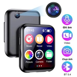 Máy Nghe Nhạc MP3 MP4 Bluetooth 5.4 Màn Hình Màu HD Cảm Ứng Đầy Đủ 2 Inch IPS Hỗ Trợ Ảnh Radio Báo Thức Video Sách Điện Tử