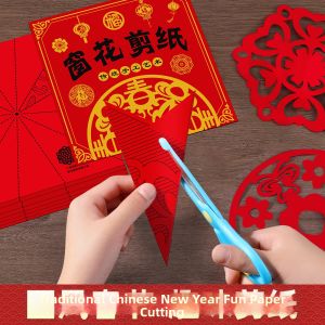 New Year Chinese Style Paper Cutting Half-Finished Craft for Kids