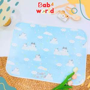 TẤM LÓT chống thấm 4D cho bé sơ sinh thay tã bỉm mẫu mới nhiều họa tiết kích thước 50 x 70cm