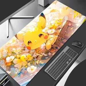 Bandai | Mouse Pad Gaming Carpet Anime Keyboard Pads Rug Mousepad Pokemon Pikachu Kawaii Mouse Pads Laptop Extended Desk Mat for LOL