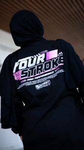 KAOS RACING 4 STROKE ENGINE - High Performance - Tshirt Longsleeve Four Stroke Baju Distro Motor 4 Tak Herex Otomotif GBA5362