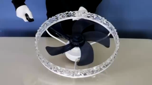 2-in-1 Low-Profile Design LED Ceiling Fan Light with Remote Nordic Style for living room dining room bedroom study