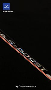 Mizuno Caliber S-Boost Dk.Blue/Silver/Orange Glow Raket Badminton