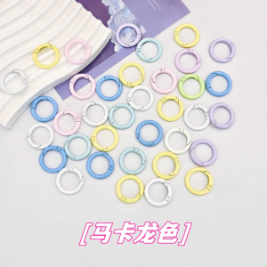 Kim Loại Nướng Sơn Nhiều Màu Sắc Móc Khóa Mùa Xuân Mở Vòng Tròn Móc Điện Thoại Di Động Tự Làm Phụ Kiện Trang Sức 20 Mm Phụ Kiện Thời Trang