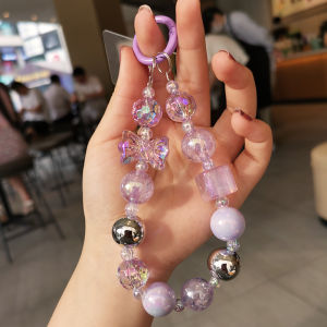 ZHENGEGE | Handmade Glitter Block Bow Crystal Ins Style Mobile Phone Strap