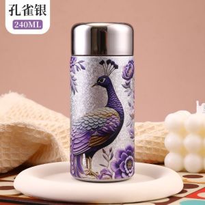 Cốc Trà Bằng Titan Chống Thấm Nhiệt Di Động Nhỏ Gọn Sang Trọng Dành Cho Nữ Cốc Trà Mini Chống Thấm Nước Có Nắp Cốc Cỡ Nhỏ