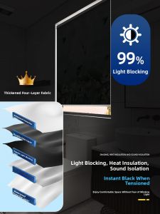 CHUNJI | No-Drill Installation Light Blocking Office Bathroom Venetian Blind