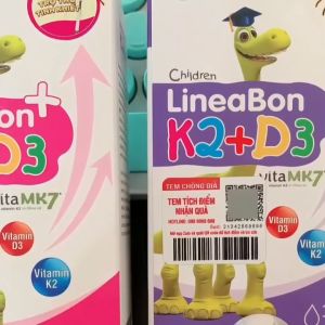 Vitamin K2+D3 Lineabon Drops hỗ trợ Tăng Cường Hấp Thu Canxi Tối Đa ở Trẻ chai 10ml 15ml