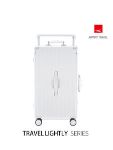 Airway Large Capacity 24 Inch Womens Luggage Carry-On Suitcase with 360° Wheels Fashionable Travel Bag PC Material