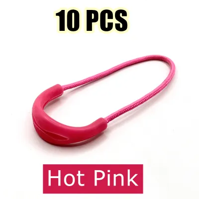 10 Pcs/Pack Mix Color Zipper Pull Cord Zipper Head Pull Puller End Fit Rope Tag Fixer Zip Cord for Garment Bags Accessory