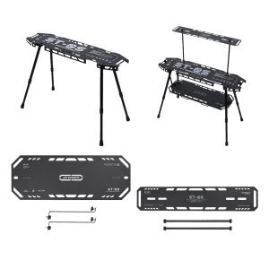 【New Arrival】Outdoor Folding IGT Portable Picnic Desk with Adjustable Height Skateboard Desk for Camping Beach Backyard BBQ Picnic