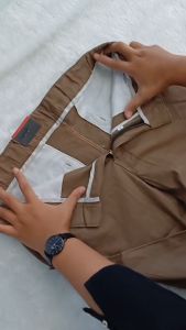 Celana Distro Chino Pria Panjang Pants Celanaa Daily - Slim Fit Casual Premium Quality QBRC | Combad Diamond Stretch - Warna Moca, Abu, Hitam, Cream | Lingkar Pinggang Size 27-35