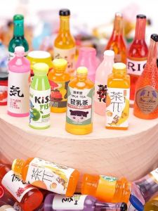 Mini Resin Simulation Small Booze Bottle Cartoon Childrens Gift Beverage Bottle DIY Material Accessories Small Decoration