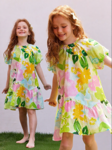 PPTOWN | Summer Puff Sleeve Floral Princess Dress
