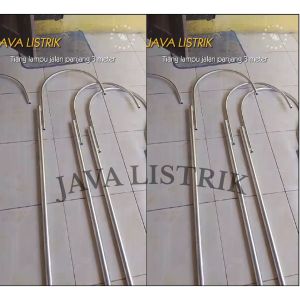 TIANG LAMPU JALAN PANJANG 3 METER FULLSET