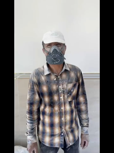 21in1 Half Face Dust Mask Respirator Dust-Proof Work Safety Rubber Mask Cotton Filter For Clean Carpenter Builder Pol