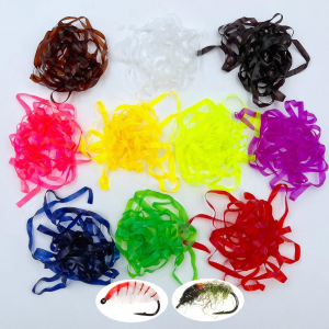 2M 3mm 4mm Scud Back Stretch Tape Caddis Shrimp Nymph Stonefly Backing Tape Rubber Thin Film Silicone Strips Fly Tying Material