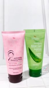 Viva White Sleeping Mask Waterdrop 80gr - Soothing Aloe Gel Moisture 80gr - Kosmetik Herbal Online
