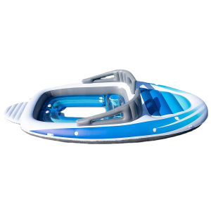 PVC 6 People Inflatable Floating Bed Pirate Boat Floating Row Rafting Boat for Camping Lakes & Rivers