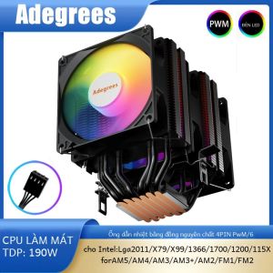 Tản Nhiệt CPU 6 Ống Dẫn Nhiệt Quạt Tháp 4 Chân Cho Intel LGA 1700 1200 1150 1151 1155 2011 X99 X79 1366 AM3 AM5 - Hệ Thống Làm Mát Bộ Vi Xử Lý