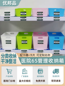 Transparent Hospital 6S Management Drug Identification Classification Storage Box Treatment Room Medicine Warehouse Shelf Item Placement Basket