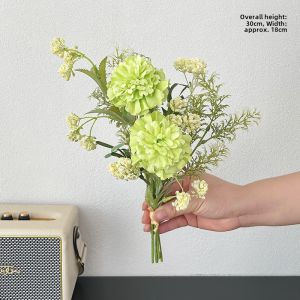Handmade Fake Flower Bouquet Artificial Flower Decoration Tabletop Biodiverse Silk Flower Simulated Rose Tulip Daisy Hydrangea