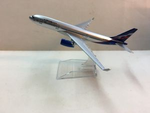 FLS Diecast Metal Airplane Collection with Stand for Display Aeroflot A330 Russia International Airliner Vintage Aircraft Model Novelty Educational Gift Items Boys Girls Diecast Vehicle Tourist Souvenir Collectibles Traveler’s Giveaways Home Shop Decorati