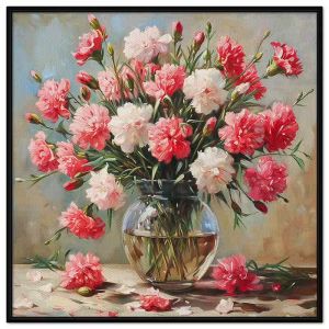 Tranh Hoa Cẩm Chướng. Tranh treo tường dán tường Canvas. CGI-299