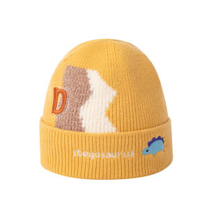 Kids Hat Winter Boys Keep Warm Thickened Baby Fleece-Lined Woolen Hat Child Windproof Earflaps Autumn and Winter Knitted Hat
