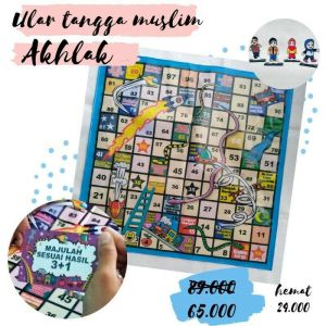 Ular tangga muslim tema akhlak / Mainan edukasi
