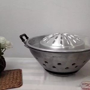 เตาหมูกระทะ เตาถ่าน พร้อม หม้อหมูกระทะ แถม ตะเกียบไม้ 50คู่ เตาปิ้งย่าง ชุดเตาหมูกระทะ มีที่รองแยกผงถ่าน (ลิ้นเตา)