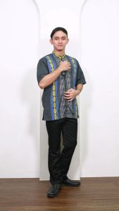Cari Murah Baju Muslimin Pria Lengan Pendek (BONUS DUS) MOERBA Lengan Pendek Songket Bahan Dingin Halus Tebal 19D243455