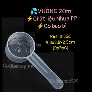 10 Muỗng (thìa) đong 20ml định lượng chất lỏng gia vị nhựa PP có bao bì