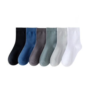 miiow | 7A Antibacterial Catman Mens Summer Thin Breathable Cotton Socks Anti-Odor Sweat Absorbent Mid-Calf Long Socks Pure Cotton Fabric