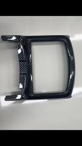 For Dodge Charger/Chrysler 300C 2016-2021 ABS Protective Moulding Central Control Water Cup Holder Cover Trim Black Carbon Fiber