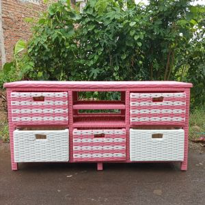 Lemari Tv Rotan Sintetis 5 Laci