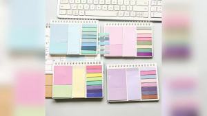 Sổ Tay Hình Xoắn Ốc Màu Pastel Kèm Giấy Ghi Chú Và Tab Chỉ Mục Miếng Dán Ghi Nhớ Tự Dính Dùng Cho Danh Sách Việc Cần Làm Đồ Dùng Văn Phòng Phẩm Học Sinh.