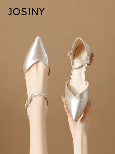 Josiny | Spring New Fashion Fairy Style Pointed Block Heel Strap Sandals