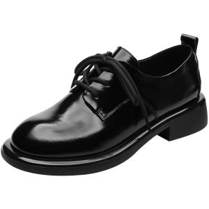 MIOLLIBARN | Retro Lace-up Wide Toe British Style Breathable Flat Shoes