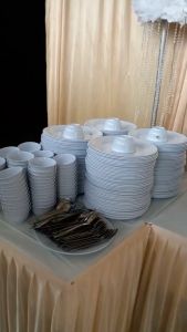 Rok Meja Rempel Dekorasi Pesta Meja Prasmanan Wedding Hajatan