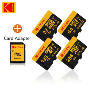 Kodak | KODAK Micro SD Card 128GB 64GB 32GB 16GB Class 10 U3 100MB/s TF Memory Card + SD Adapter for 4K Video Drone Phone