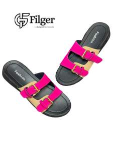 FILGER- wedges wanita selop combinasi warna kekinian